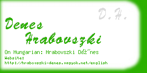 denes hrabovszki business card